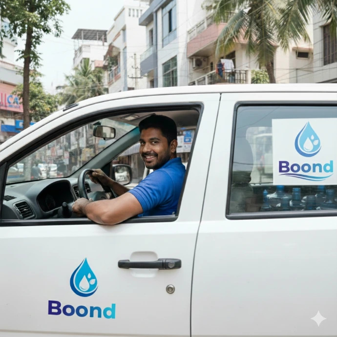 water delivery service vehicle Kolkata Boond